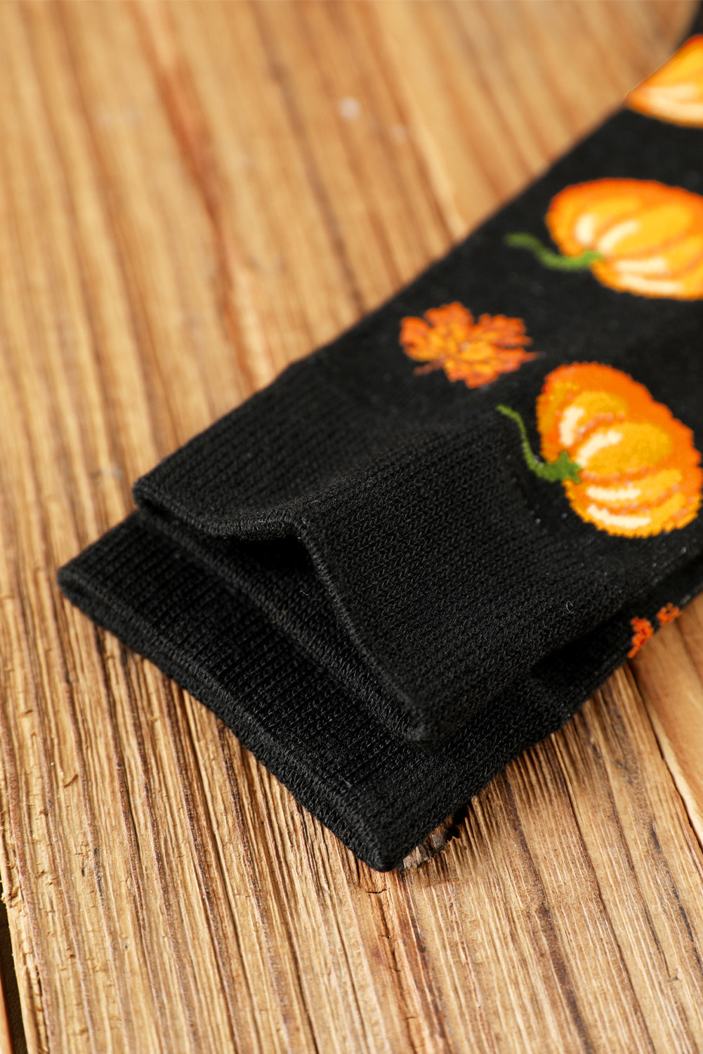 Parchment Pumpkin & Acorn Pattern Combed Cotton Crew Socks Color black ONE SIZE combed cotton 8ee270d2062dbfba