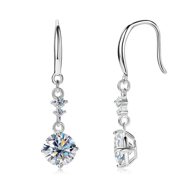 2 Carat Moissanite 925 Sterling Silver Earrings 8eff4408-c3d3-44f8-9bf6-f2609e8f832e-Max