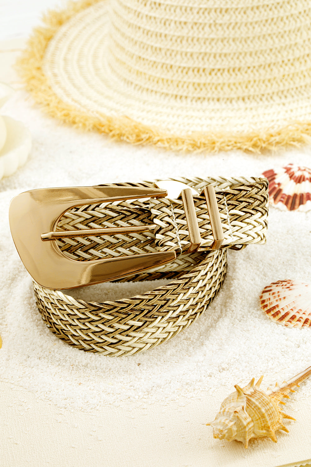 Camel Bohemian Woven Thin Waist Belt 8f05a421c605f42d