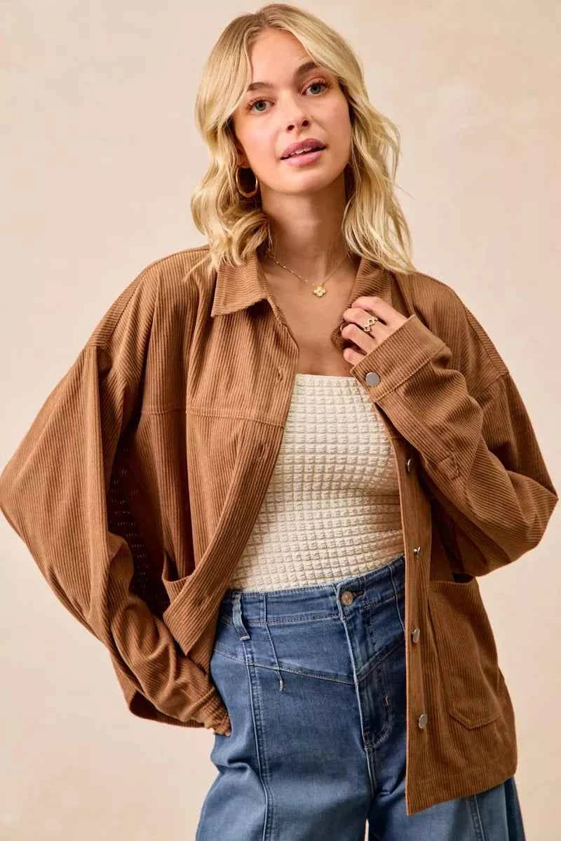 Corduroy Relaxed Fit Shacket with Back Pleat 8f2da3d7b3424a3a90d49dccc3b00a0c-Max-Origin