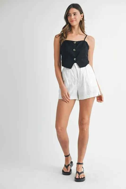 MABLE Linen Mix Button Down Tank Top 8f4fadf7b4794f9ab18c113956244085-Max-Origin
