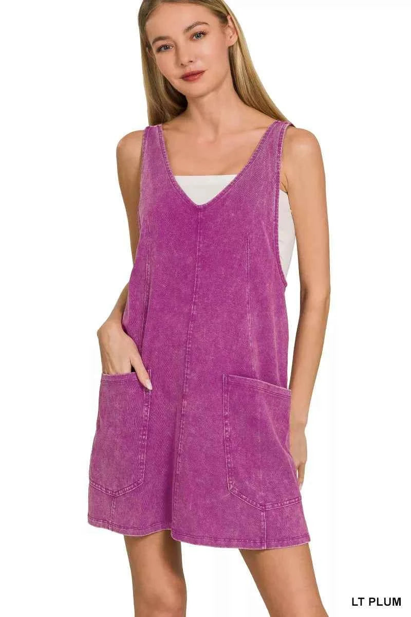 Zenana Acid Washed Overall Knit Mini Dress 8f68ec22f6124480a393ea9060d2b562-Max-Origin