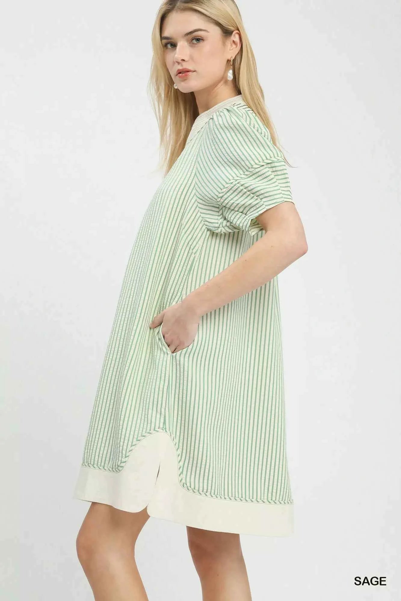 Umgee Pinstripe Shift Dress with Contrast Trim 8f6d8c08-00ce-4617-8877-82701fac6b03-Max-Origin