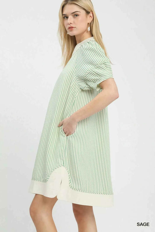 Umgee Pinstripe Shift Dress with Contrast Trim 8f6d8c08-00ce-4617-8877-82701fac6b03-Max-Origin