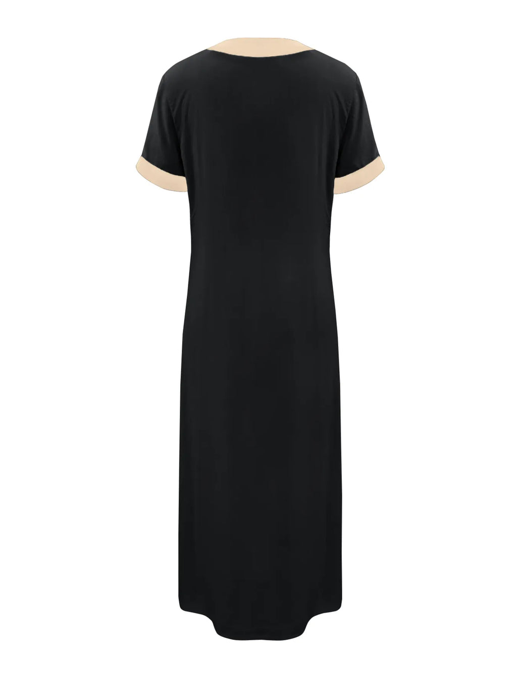 Button-Front Contrast Trim Midi Dress 8f7c9f9f1ba14f5189fc272cbbf318a3-Max-Origin