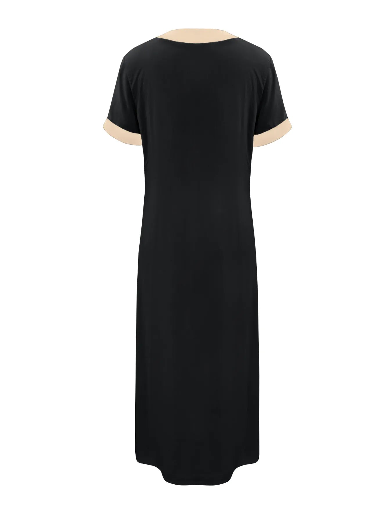 Button-Front Contrast Trim Midi Dress 8f7c9f9f1ba14f5189fc272cbbf318a3-Max-Origin