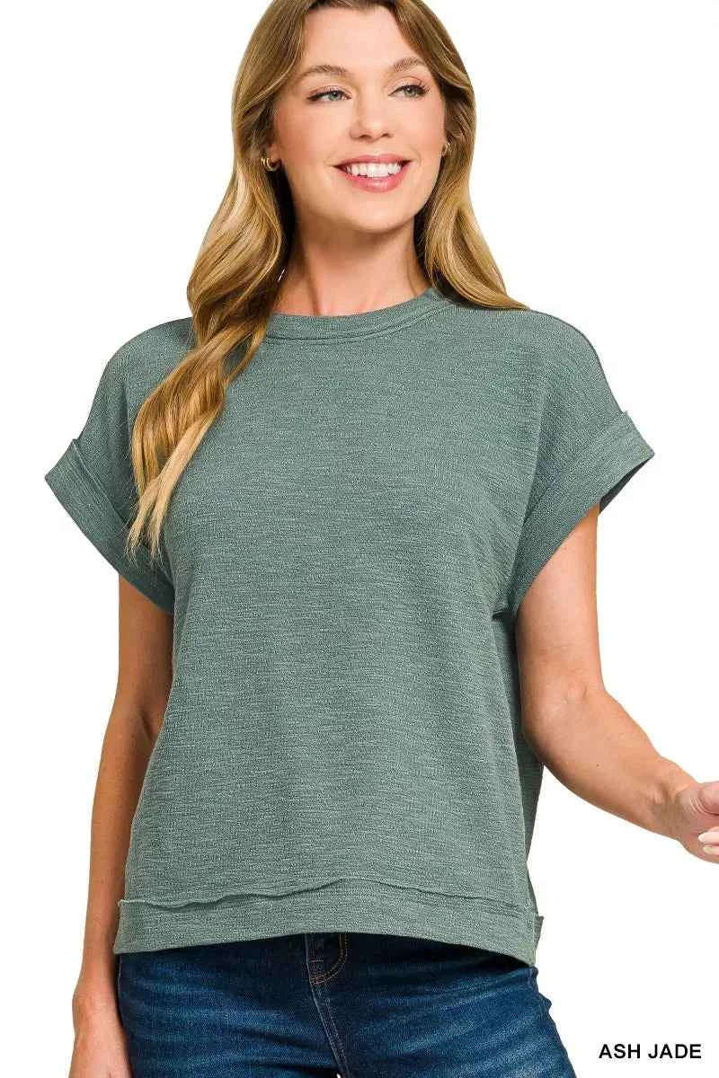 Zenana Cotton Slub Short Sleeve Tee and Pants Set 8fb0204188a54a90a5641d82c911a3ce-Max-Origin