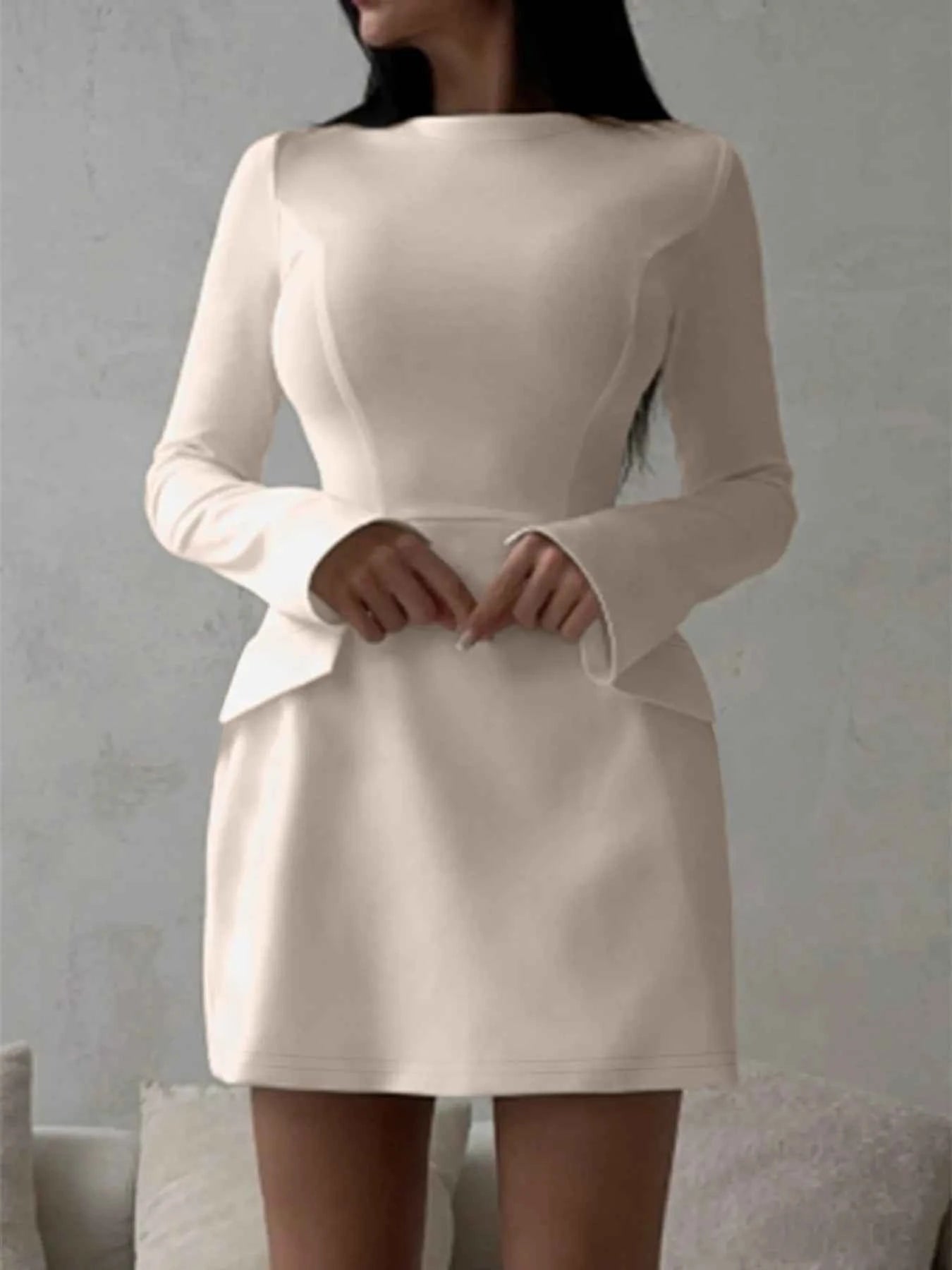 Long Sleeve Bodycon Mini Dress with Pockets 8fb841f0-8797-482e-8048-dab699d7c11b-Max-Origin