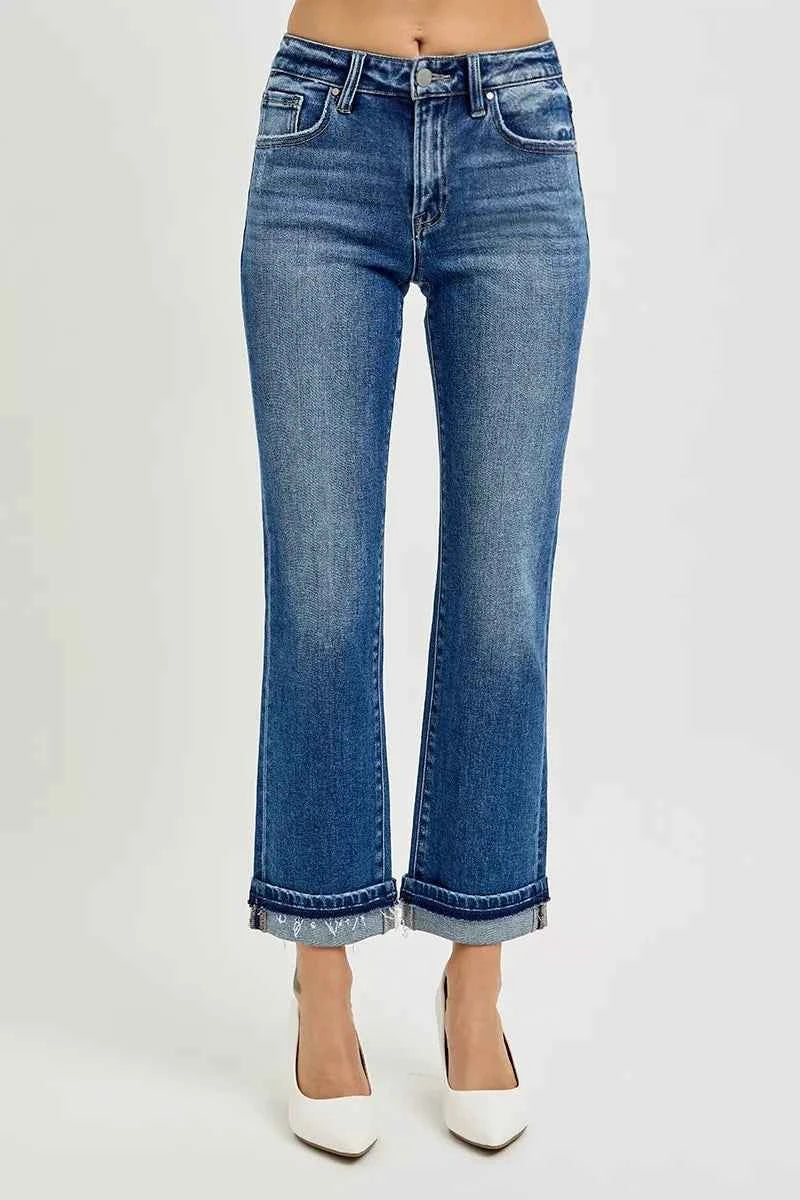 RISEN Mid Rise Ankle Straight Cuffed Jeans DARK 8fc2fc970a8c46e2a277cf3e8241e51a-Max-Origin