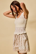 SO ME Scallop Ribbed Sleeveless Knit Top 8fc34b80324e4eb5b71e34cc183322c6-Max