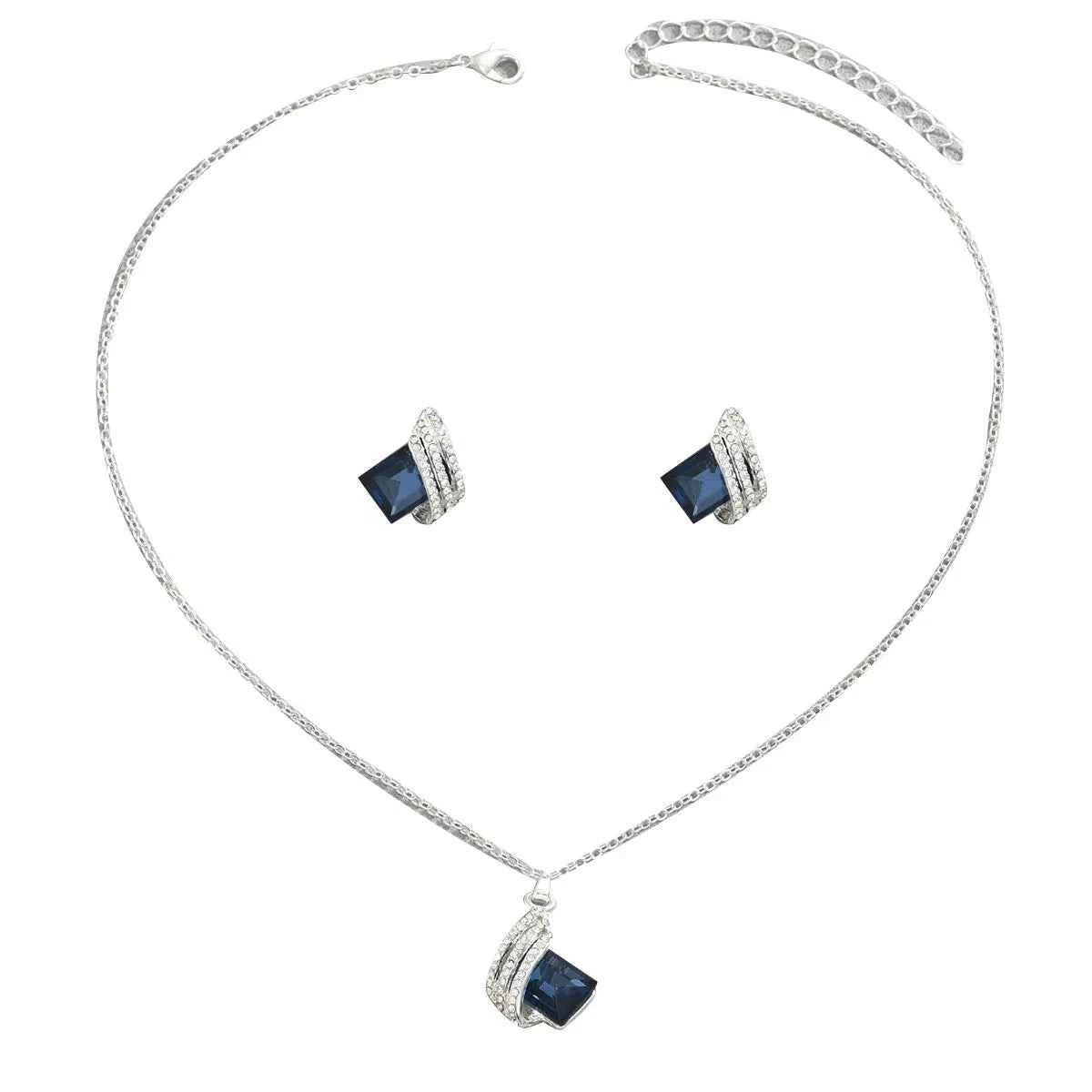 Stainless Steel Crystal Geometric Earrings and Necklace Jewelry Set 8fc60a95-86ff-468c-bc23-7f102256212d-Max-Origin