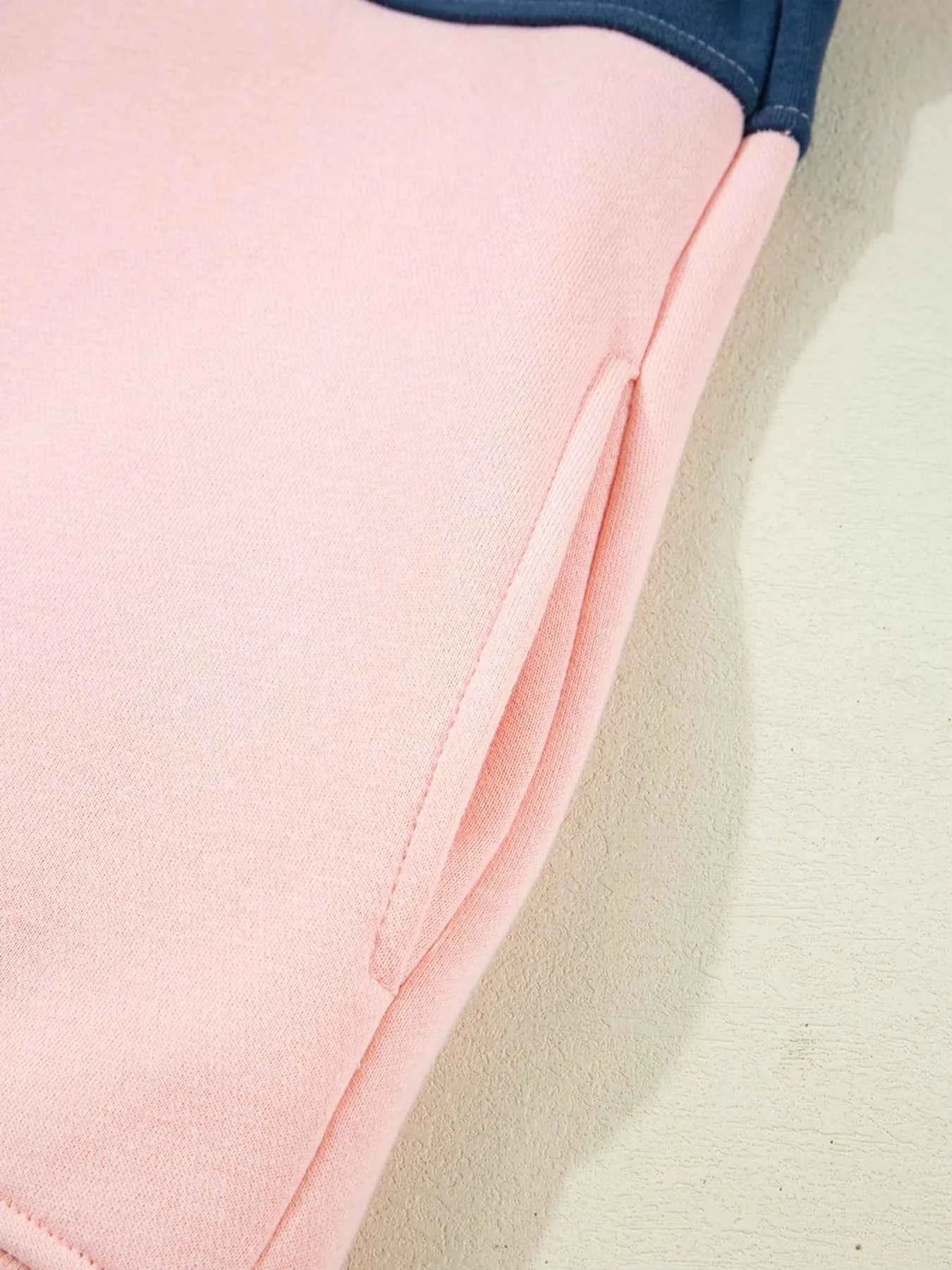 Colorblock Patchwork Half Button Baggy Sweatshirt 8fd326adb8e04b8caf2b81672ade359d-Max-Origin