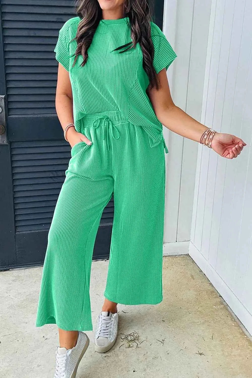 Ribbed Knit Round Neck Top and Pants Casual Set 8fe24d3b-9560-4b93-81ed-bd77e9b286b5-Max-Origin