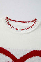 White Sweet Bow Long Sleeve Knit Sweater 8fe8affc4dfb3291