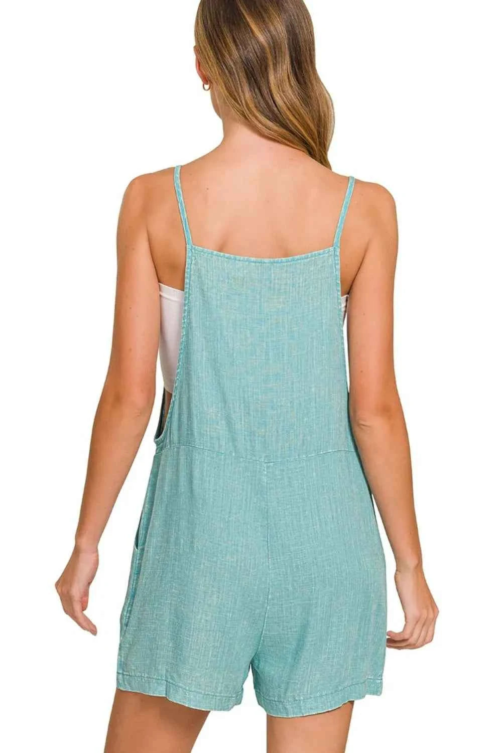 Zenana Washed Linen Knot Strap Rompers 8fed75c2-32e8-485b-8fe5-716d21d898fa-Max-Origin