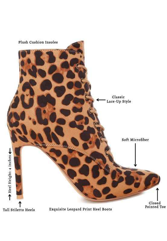 Nesta Leopard Stiletto Heel Lace Up Boots 8ff7c843-aa0c-4e5f-952a-7962616a159b