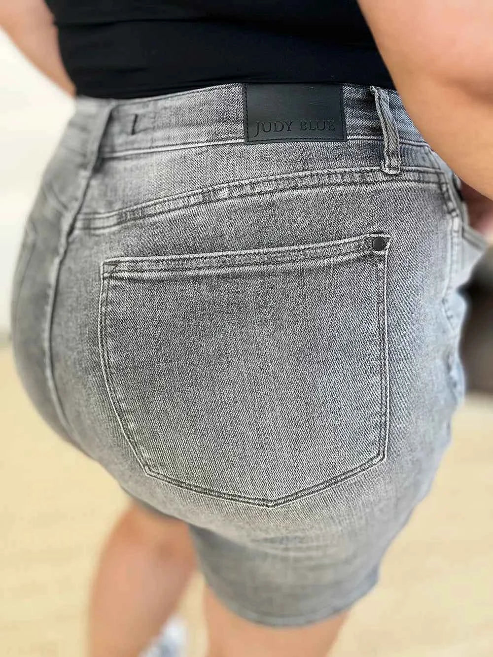 Judy Blue Full Size High Waist Washed Denim Shorts 9023e5fb-a3e6-4ed0-bf49-b4047bcbadb4-Max