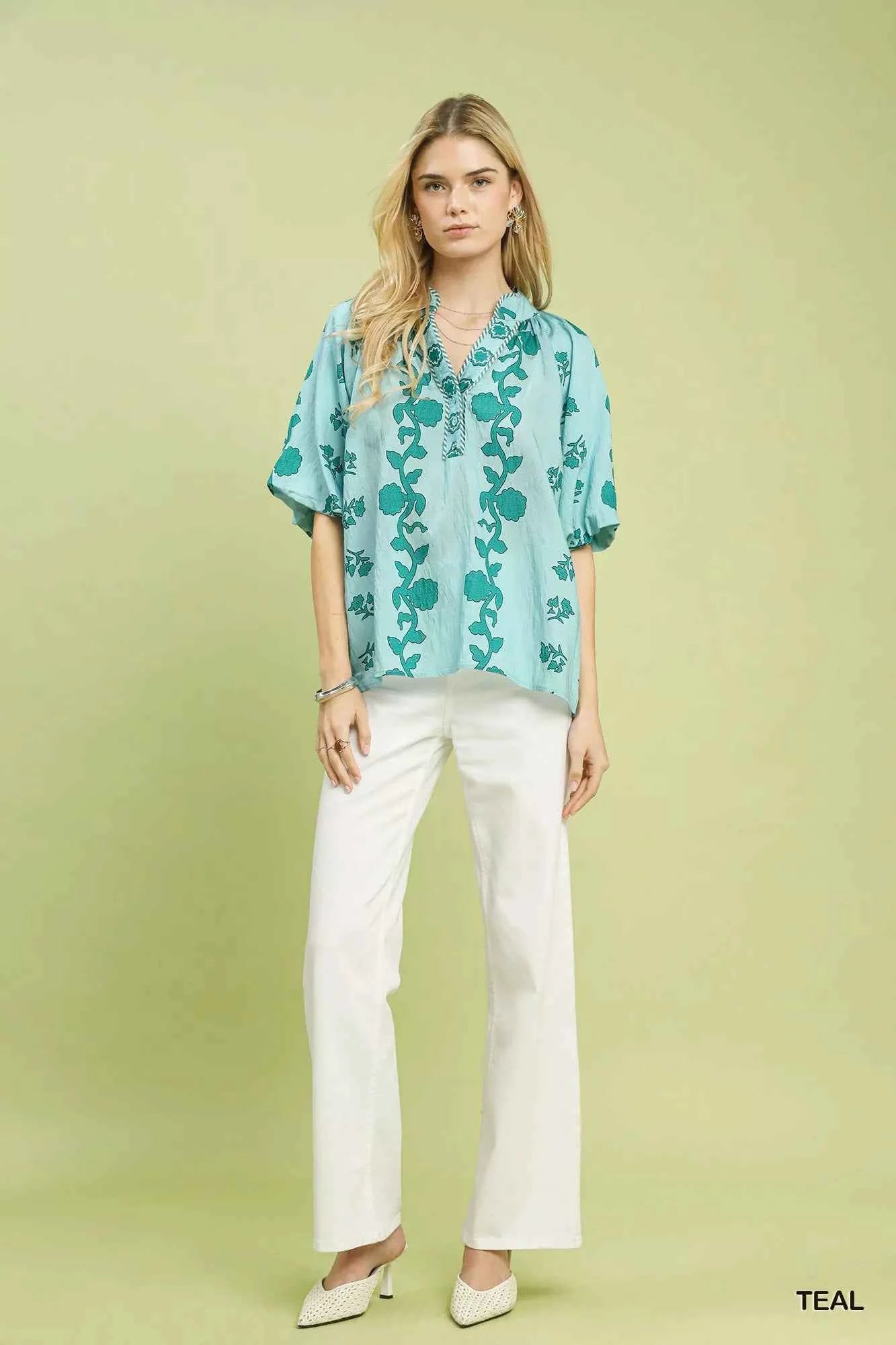 Umgee Collared Floral Print Top 903be6e8-8b25-4cf8-bc3d-5232e8c0a83b-Max-Origin