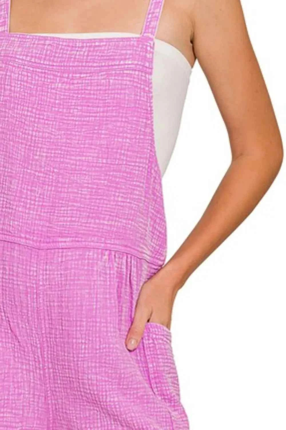Zenana Washed Double Gauze Tie Back Rompers 90473fe5-49db-40fb-bc03-6d5d2d61c082-Max-Origin
