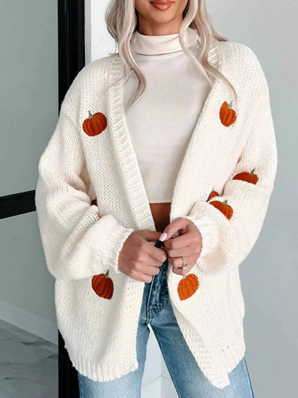 Embroidered Button Up Cardigan 905a7348-4af1-4719-ba90-10b07072d614-Max-Origin