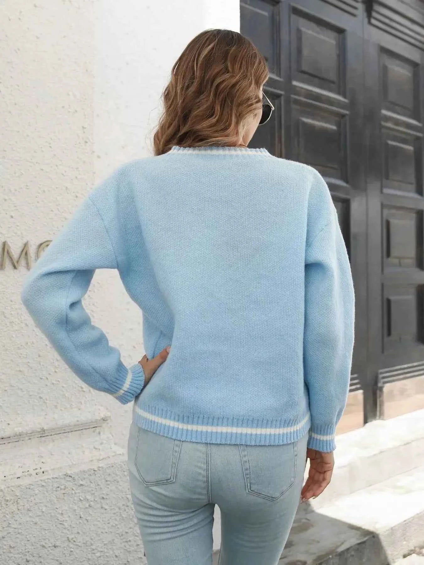 V-Neck Dropped Shoulder Sweater 906eb426-7555-4b83-ba1e-783928de2d7c-Max-Origin