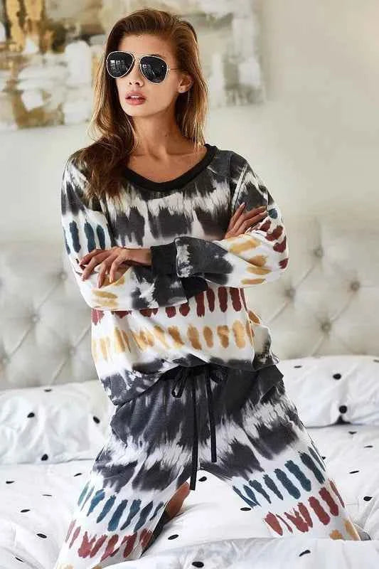 BiBi Tie Dye Print French Terry Top 9092f46291734d78b1507435543feb3d-Max-Origin