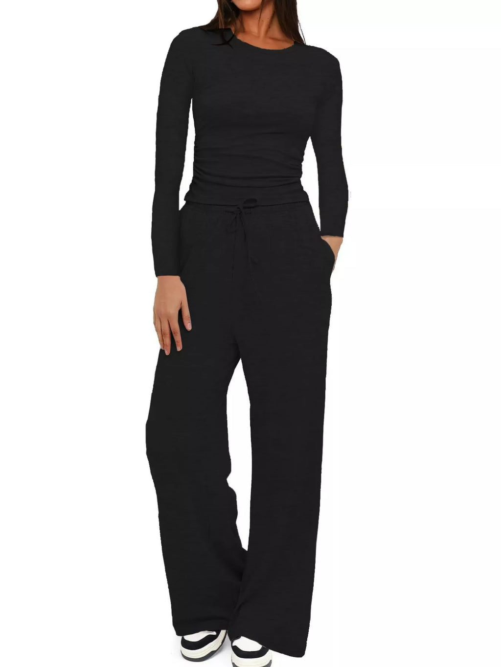 Round Neck Long Sleeve Top and Pants Set 909733cc-6723-4433-bd68-29a46a718f54-Max-Origin