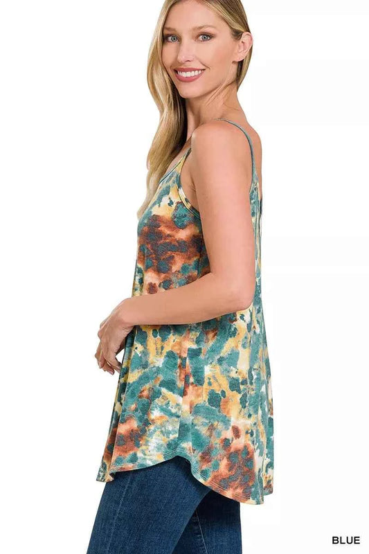 Tie Dye Front & Back Reversible Spaghetti Cami 90b41983197f4d609209176b8e569046-Max-Origin