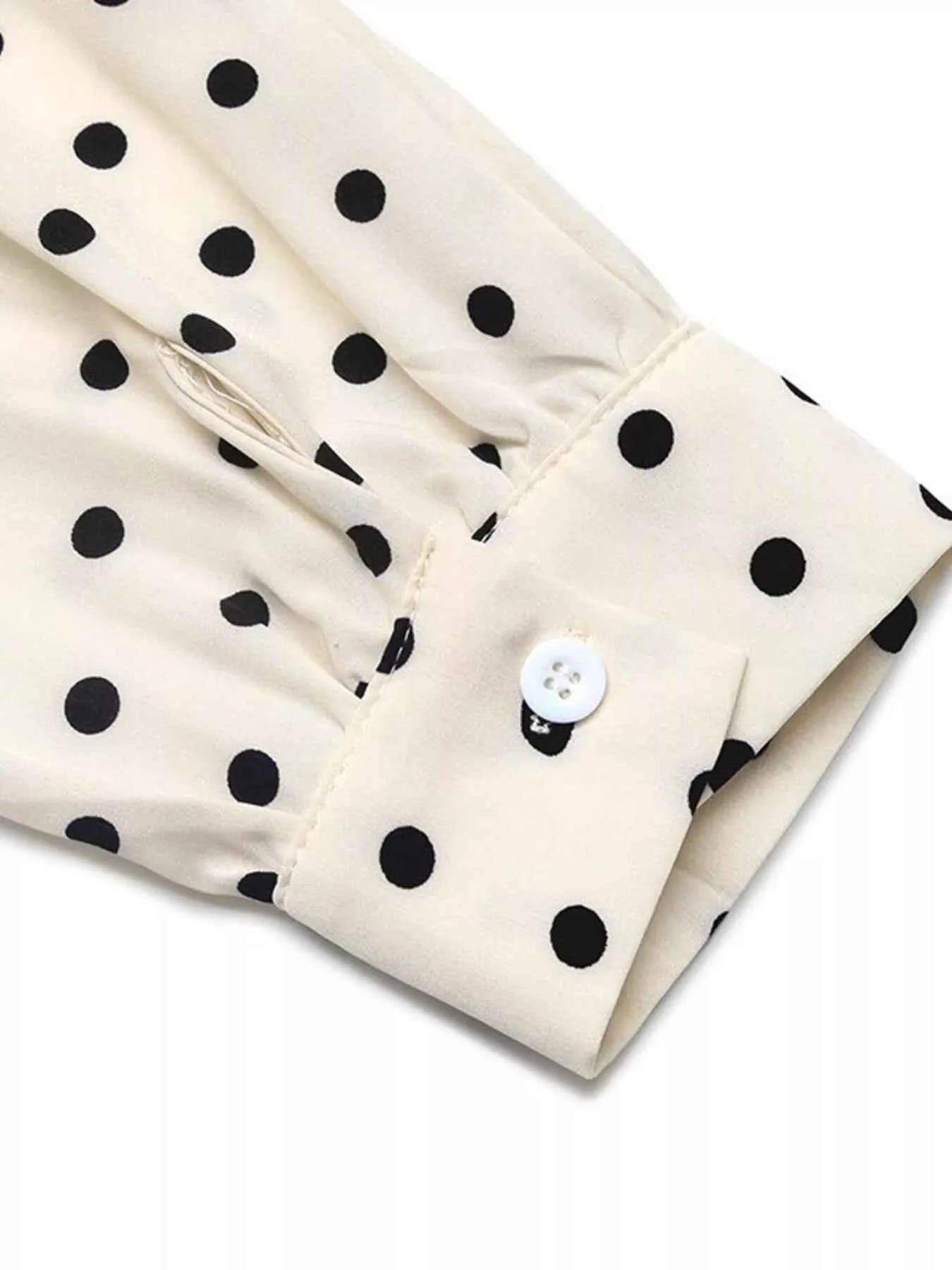 Polka Dot Tie Front Long Sleeve Midi Dress 90bb94917cd14484aa7fa189d5ea8368-Max-Origin