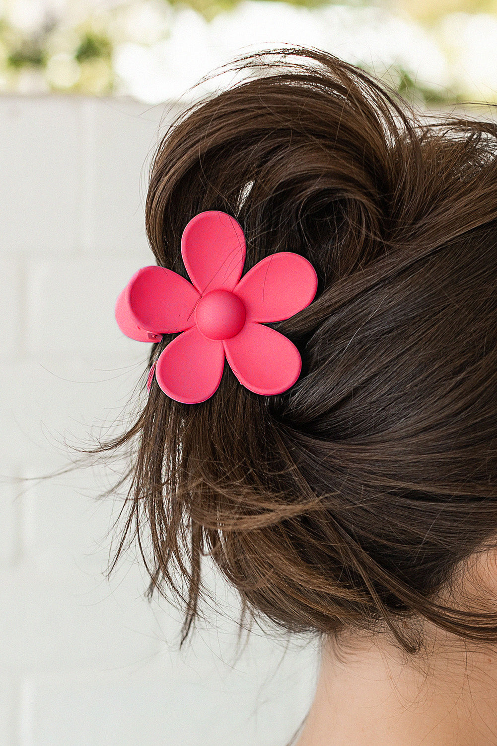 Rosy Flower Hair Claw Clip Rose ONE SIZE plastic 90bdf827f6275f85