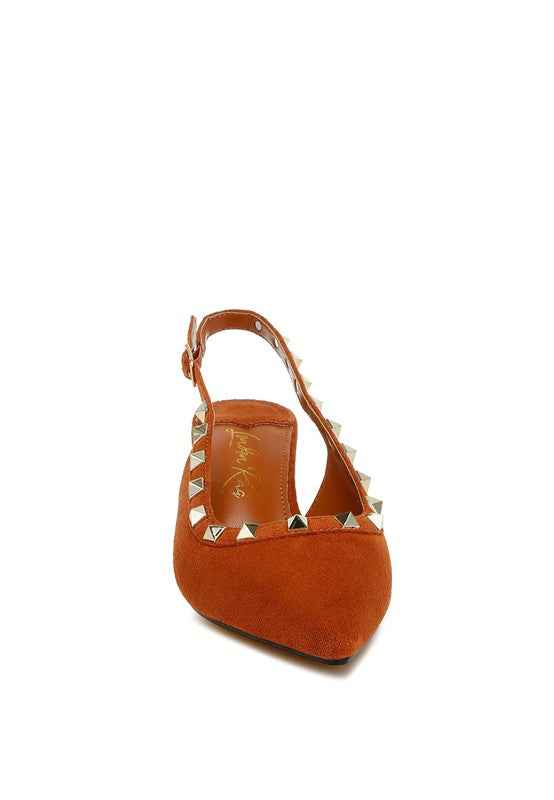 Ameya Stud Emebllished Microfiber Sandals 90d373d7-54f5-4570-b63c-d2c82e7c419d