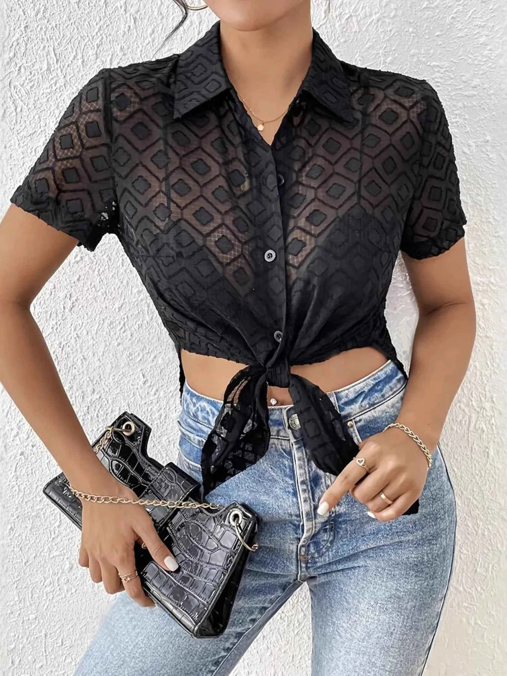 Side Slit Short Sleeve Shirt 90da096626bf488281761a9a4fcb6c78-Max-Origin