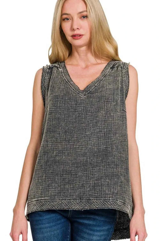 Zenana Double Gauze Raw Edge Acid Washed Tank ASH BLACK 90e7ff33-136a-4823-9d7a-7ef547f9a46b-Max-Origin