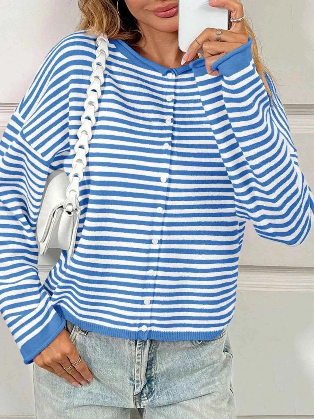 Striped Button-Up Cardigan 91008a66-2db4-4e79-9031-ed6c8dee8dae-Max-Origin