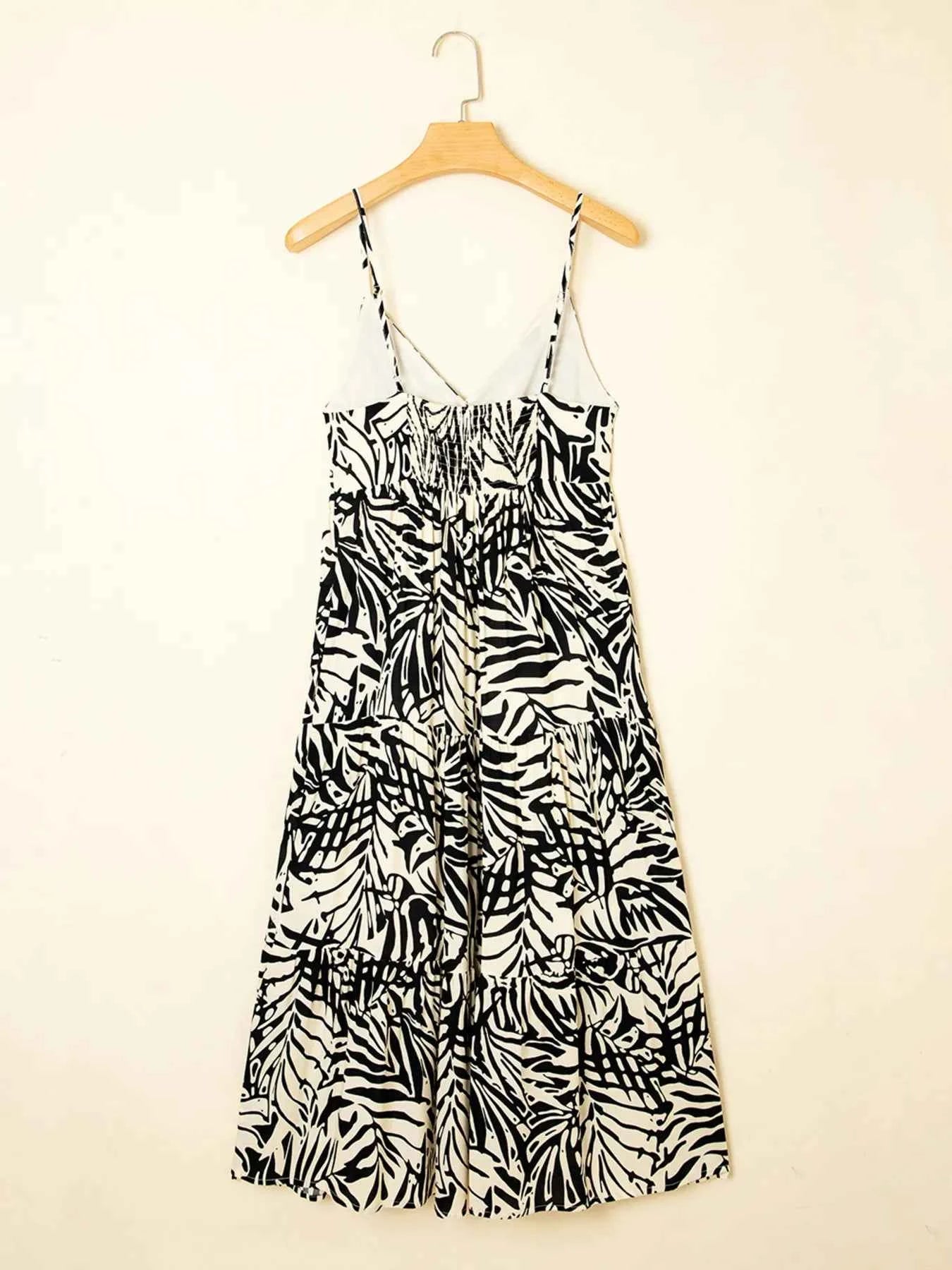 Palm Print Wrapped Spaghetti Straps Tiered Dress 911edb97fb914a958d6718e92cfb6dc0-Max-Origin