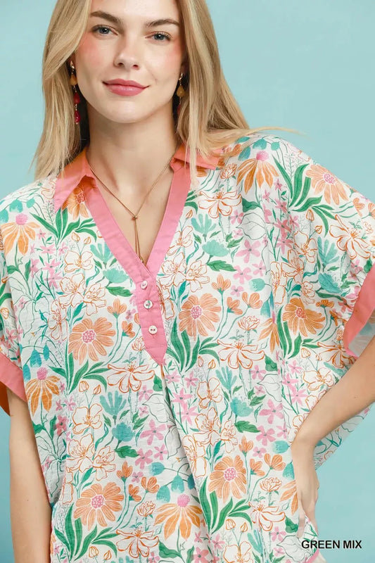 Floral Print Oversized Top 913266c3-00b2-4a0a-9138-c4e803216fc8-Max-Origin