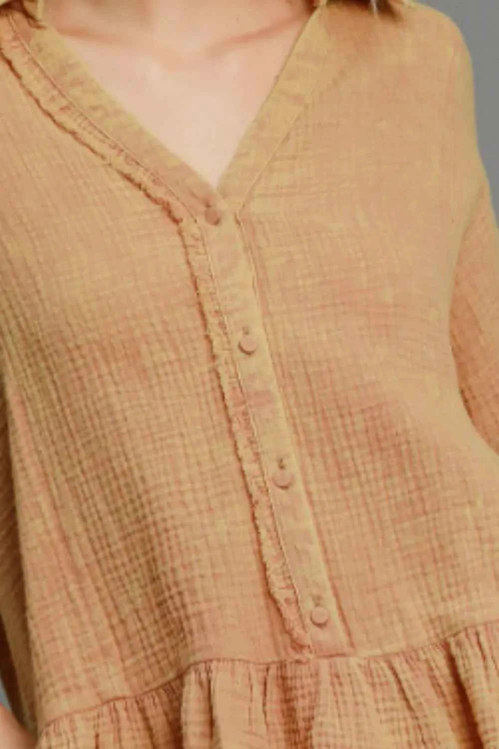 Umgee Full Size Mineral Washed Cotton Gauze Top Plus Size 91558e99-303c-4611-aaf7-703dcdf94a94-Max