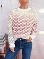 Rainbow Gradient Round Neck Sweater 915a60447c834ddeb72d019322f1789a-Max-Origin