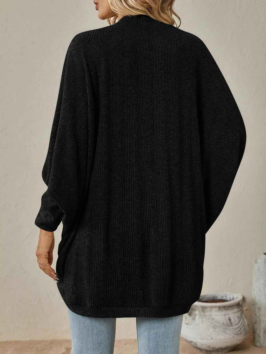 Cozy Oversized Open Front Knit Cardigan 915de8aae6c54c478aac0f260064a474-Max-Origin