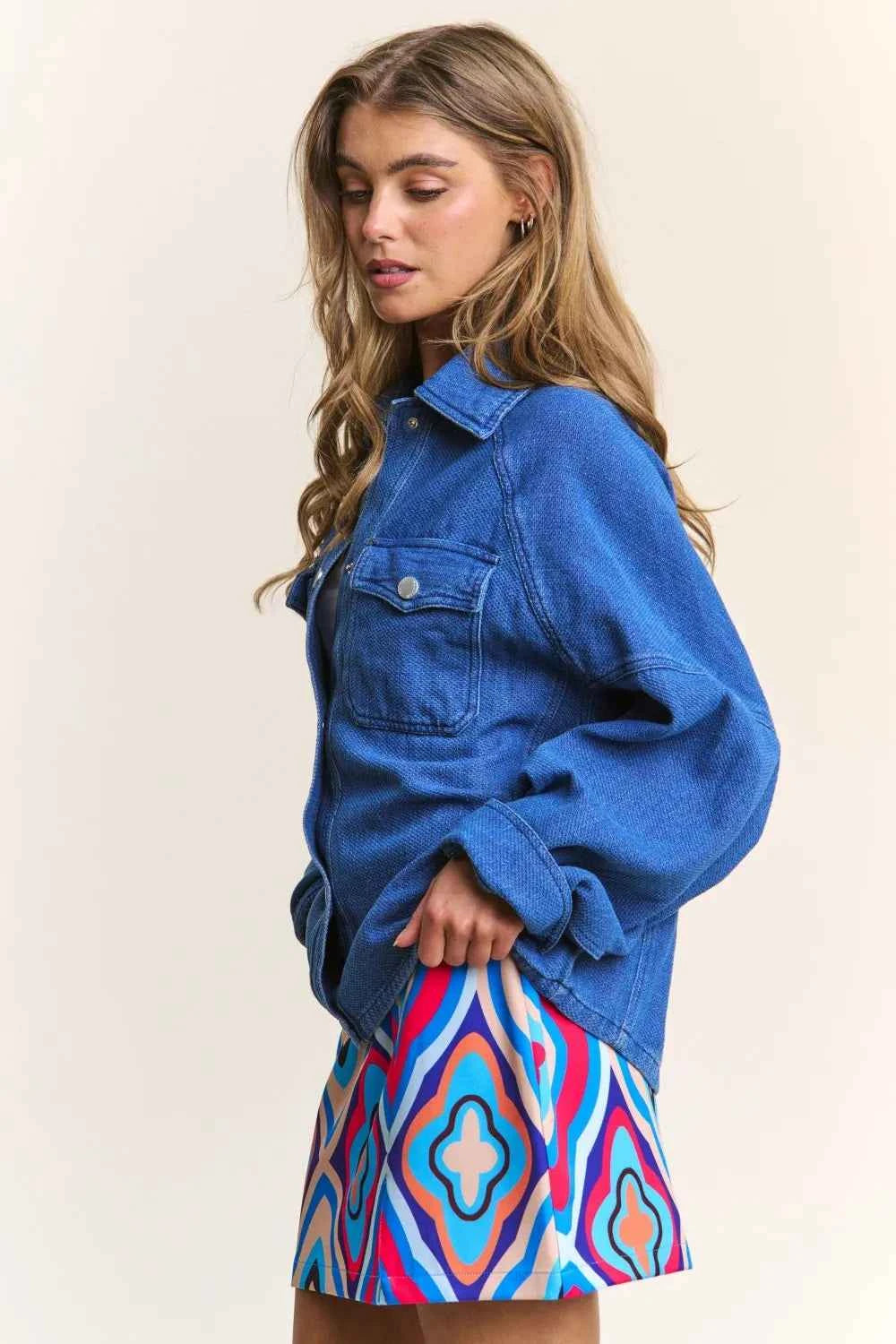 J.NNA Snap Down Long Sleeve Denim Shacket 9170e07f-6dfc-45b8-8f91-9e1fe99ee154-Max