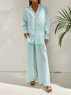 Long Sleeve Shirt & Wide Leg Pants Set 917af921-08d5-4e3a-833e-d93fc3cdfdb1-Max-Origin