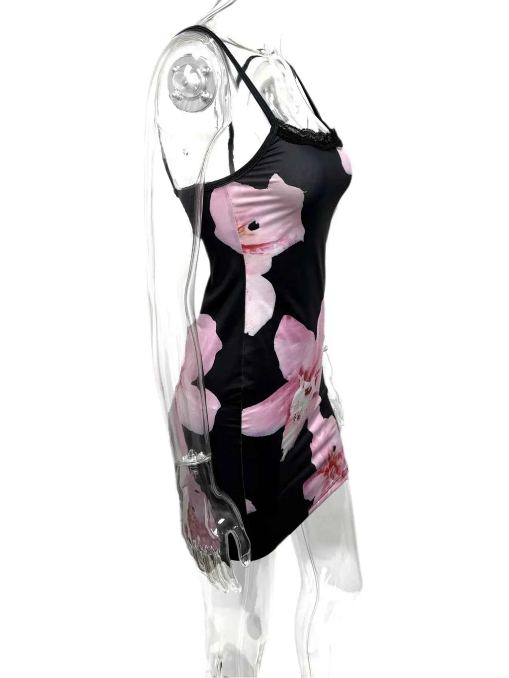Floral Print Bodycon Cami Dress with Lace Trim 917fc92962894747828a0fca9f2c8399-Max-Origin
