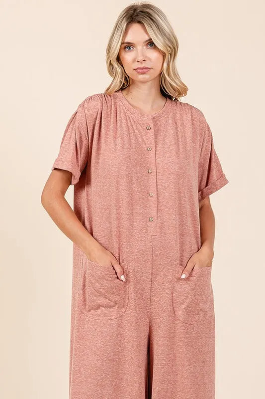 Mittoshop Button Detail Short Sleeve Wide Leg Jumpsuit 91833de9-55a8-4628-8f92-d05f72741509-Max