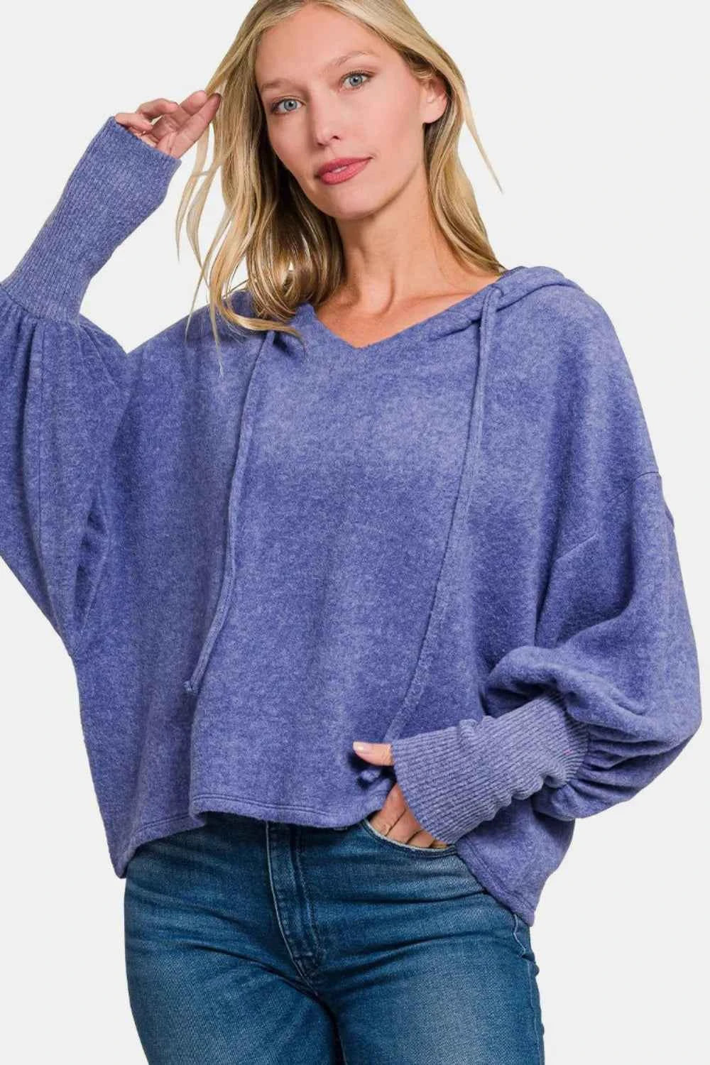 Zenana Brushed Hacci Drop Shoulder Cropped Hoodie 91892ac4-2f30-48f9-aeb8-7a4c4c17ac1c-Max