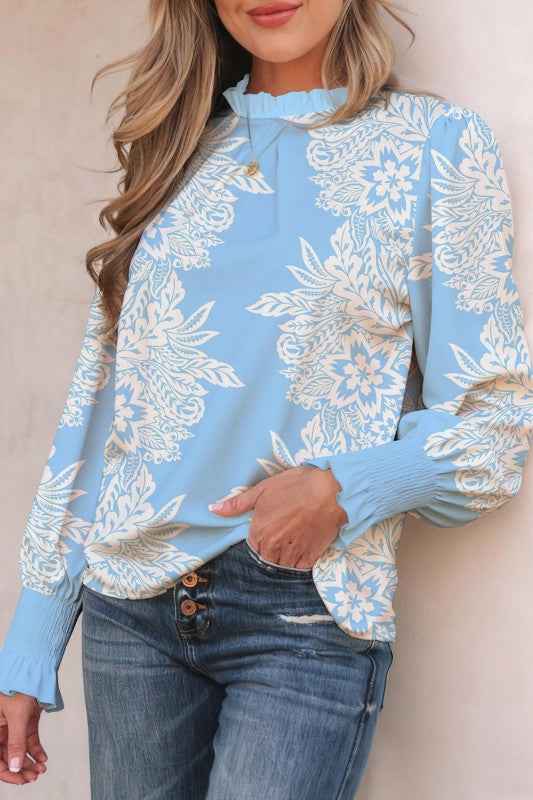 Lilith Puff Sleeve Flower Blouse 919cb6fd-96b1-4b0d-ab38-8ab3b4fa8df3