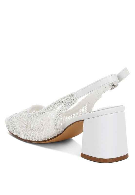Tolina Woven Design Slingback Sandals 91a9d759-062b-4d55-8c3a-7fc814cdc6ac
