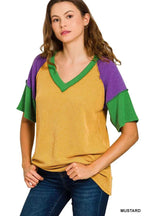 Zenana Mardi Gras Raised Rib Color Block Top 91b11befe7d24f5cb496248599cf423e-Max-Origin
