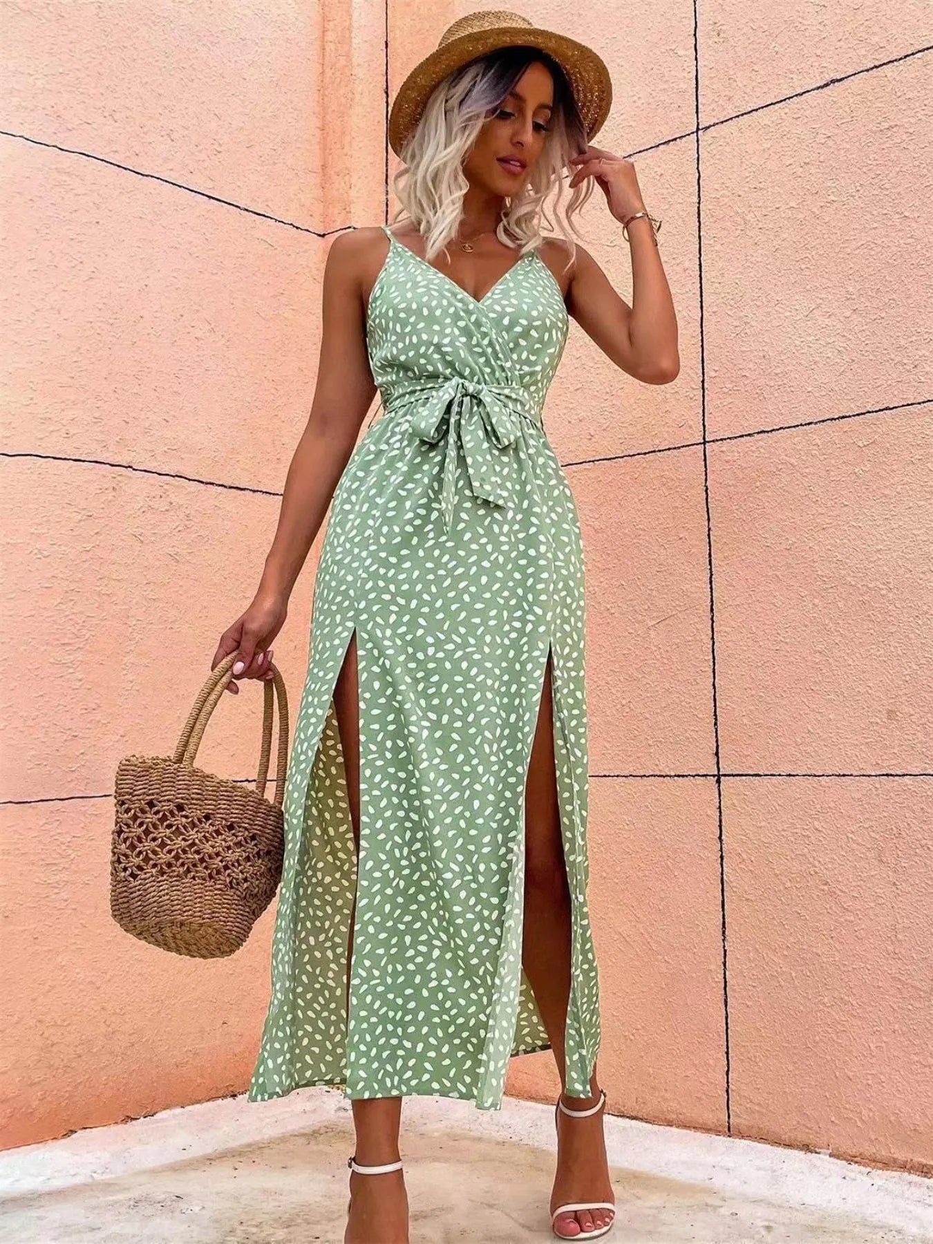 Slit Printed Surplice Midi Dress 91b4e3e6-4c4a-4d45-b401-e1e425fd5e69-Max-Origin