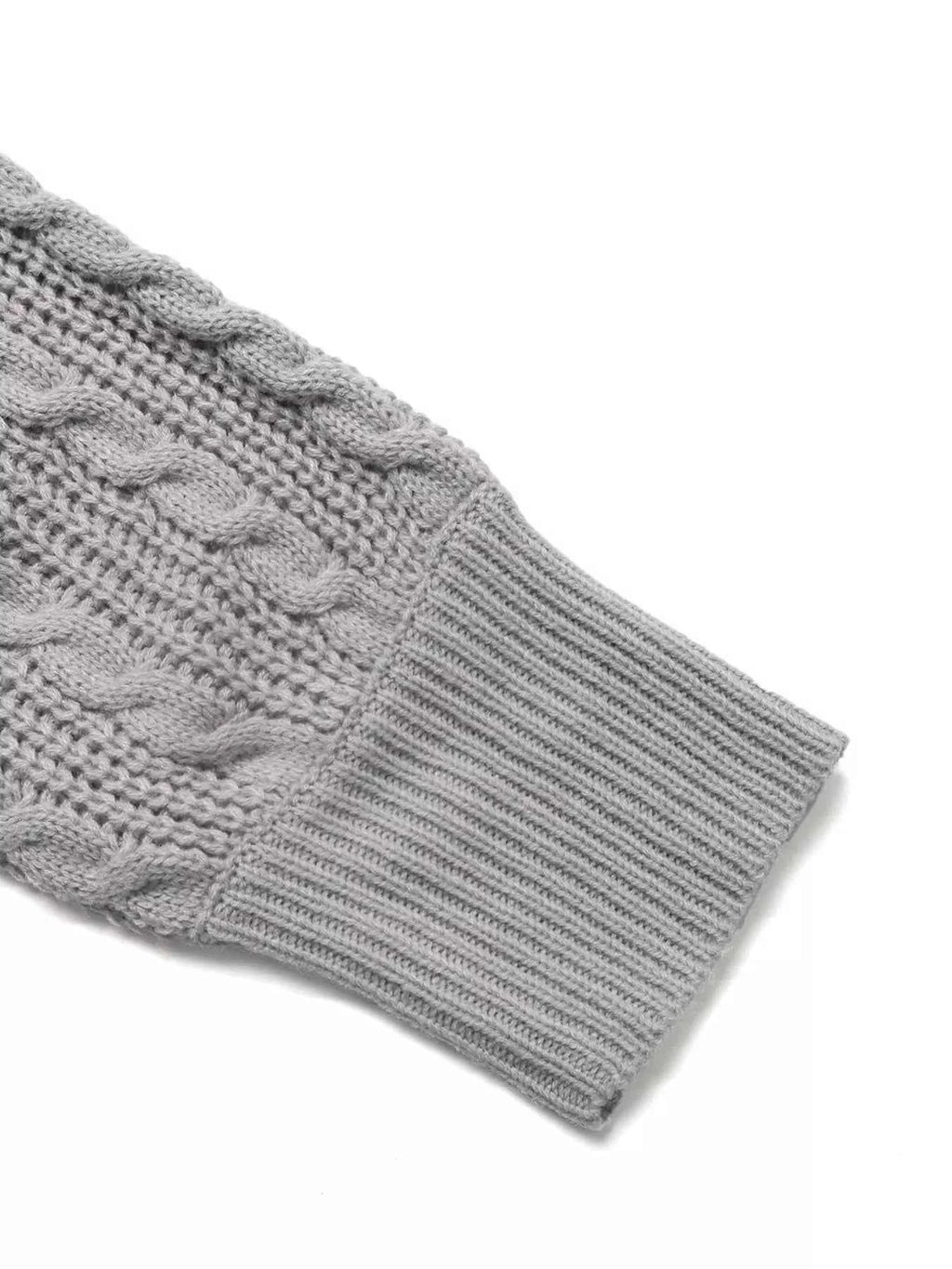 Cable Knit Half Zip Sweater