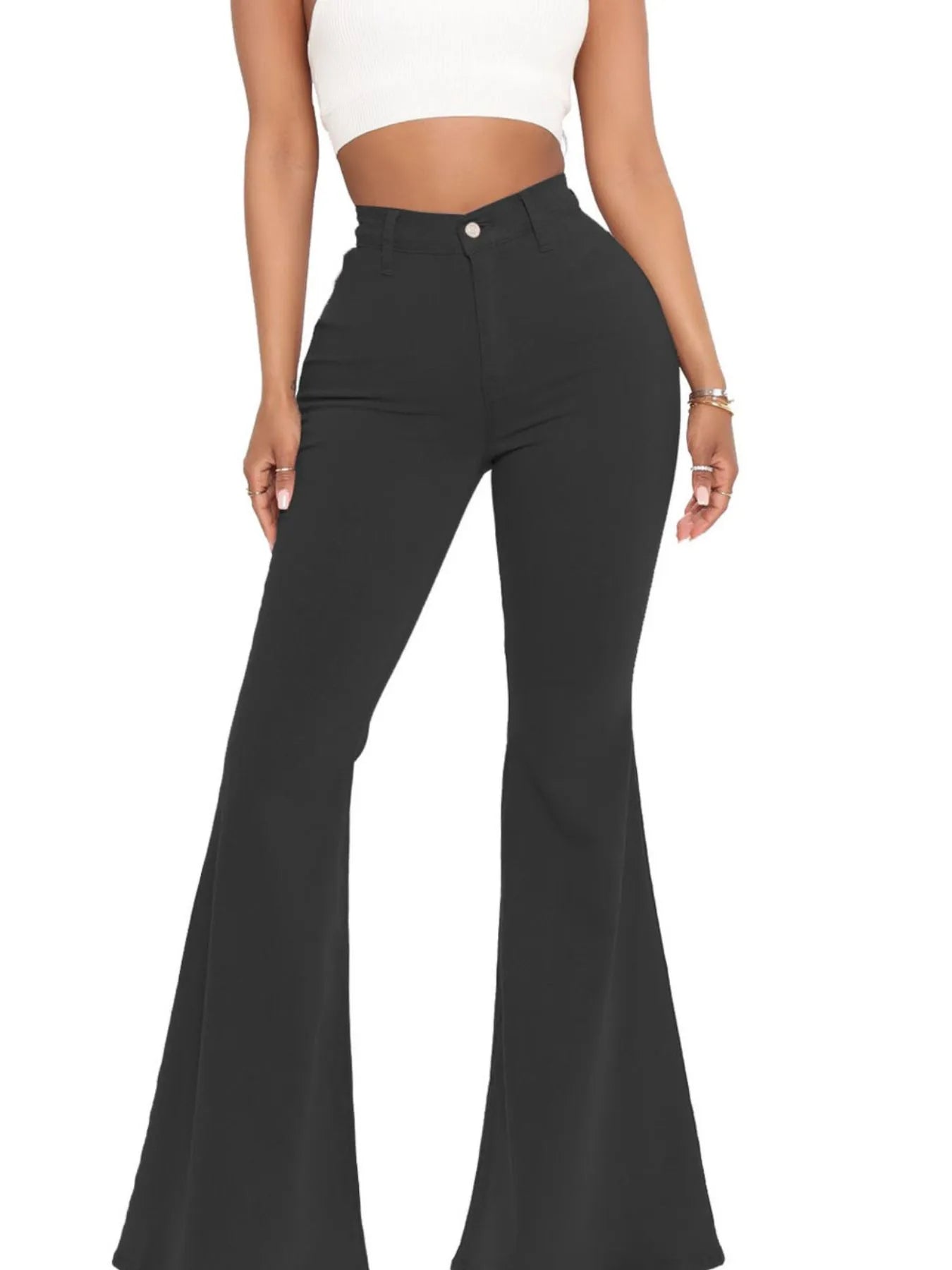 Full Size High-Waisted Raw Hem Flare Jeans Plus Size Black 91c613f8-adee-4a63-8b1a-fe5939cf33a3-Max-Origin